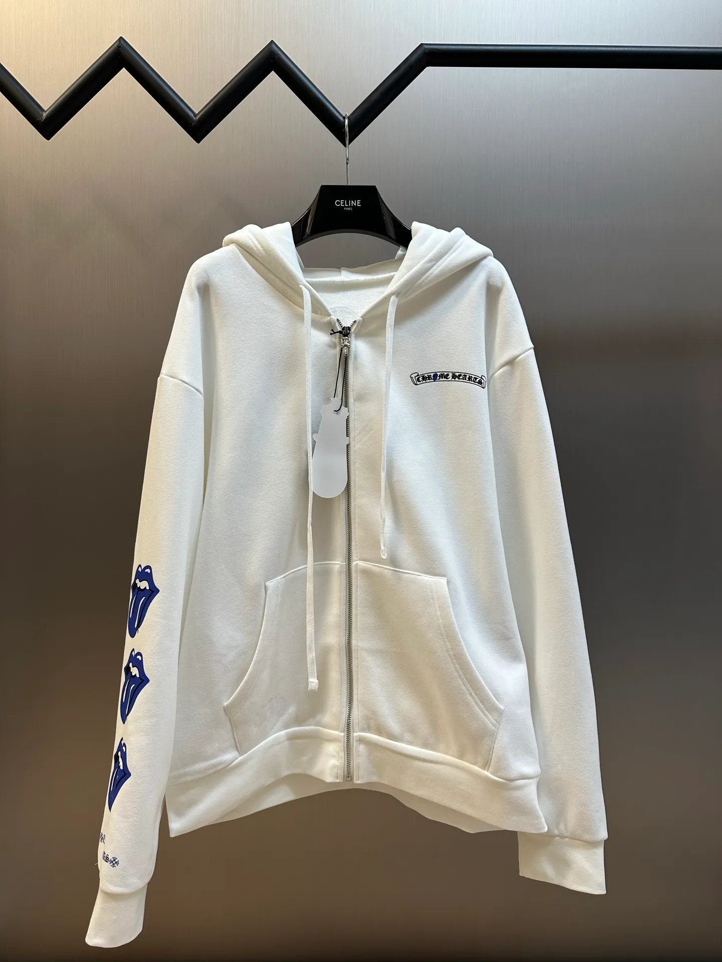 P470 Chrome Hearts Chrome Hearts hooded zipper jacket is made of 380g cotton fleece sweatshirt material, 420g 1*1 matching high-end fashion brand rib, glue printing process size: s m l xl